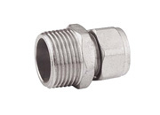 Nut type plastic fittings